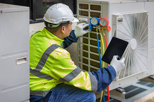 Professional Hvac technician working in West Falls, NY